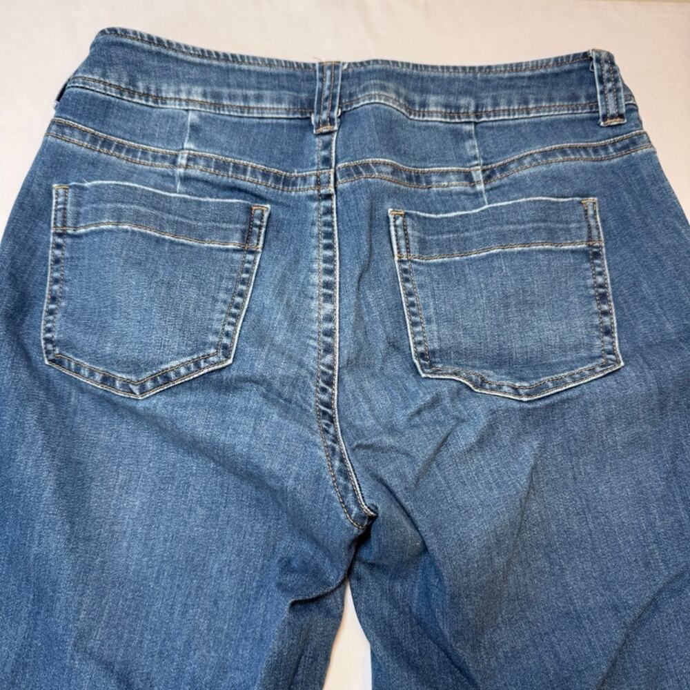 KUT from the Kloth Meg High Rise Wide Leg Jeans Women's 12 Blue Stretch - Picture 5 of 13